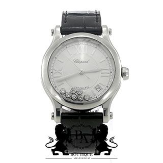 Chopard Happy Sport 8559 Floating Diamond Steel Leather 36mm